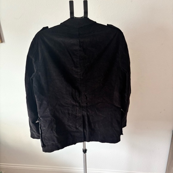 Men’s Affliction Corduroy Blazer Size 40 Black Rock Revival Skull Lined Jacket - Picture 4 of 6